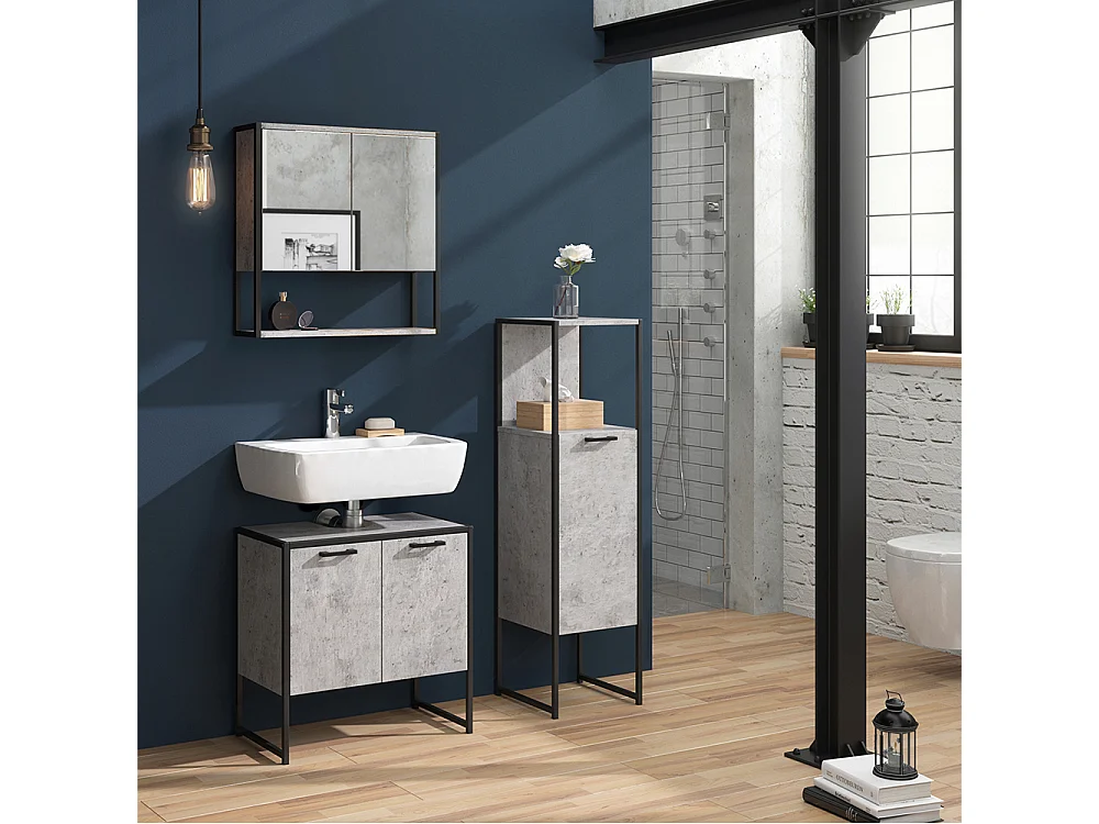 Meuble salle de bain béton 33x33x120.4 fyrk