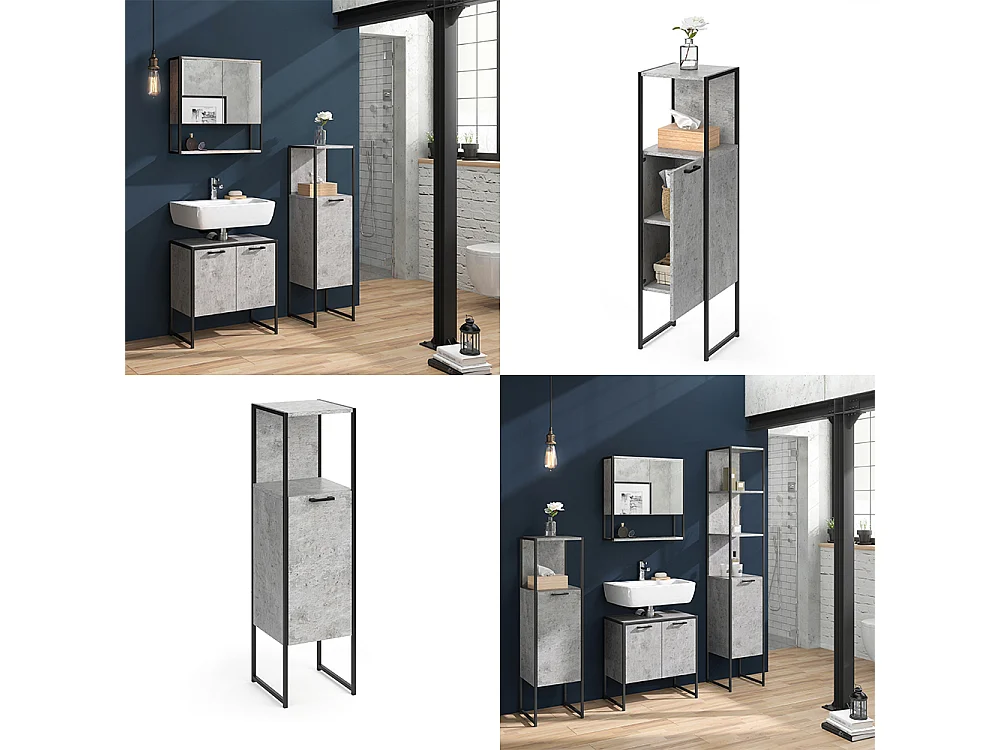 Meuble salle de bain béton 33x33x120.4 fyrk