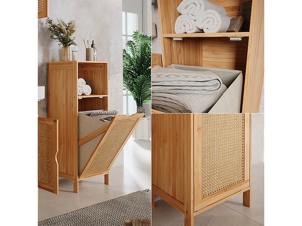 Badschrank bambus 36x33x98 liora