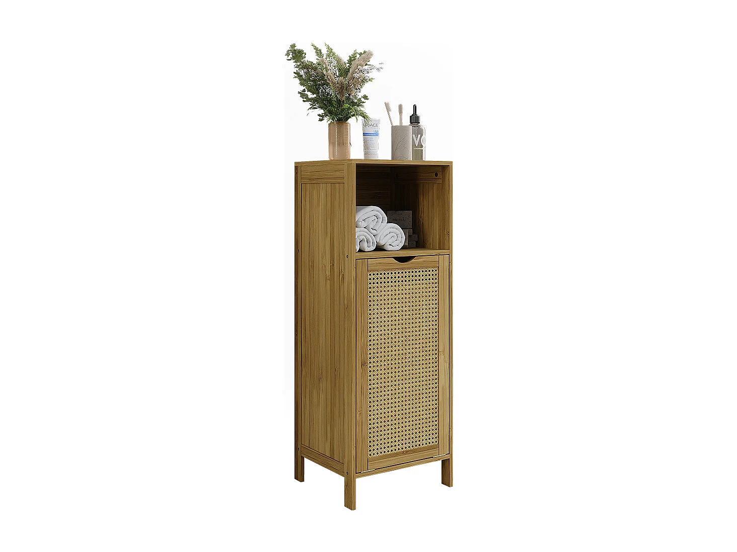 Szafka łazienkowa bambus 36x33x98 liora