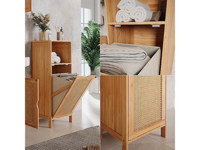 Badschrank bambus 36x33x98 liora