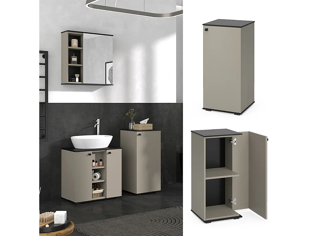 Armoire Midischrank grège 37x37x78 joli