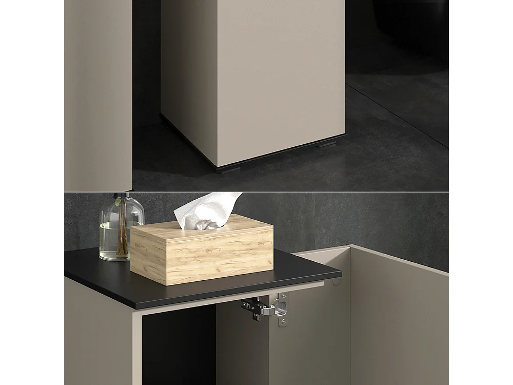 Armoire Midischrank grège 37x37x78 joli