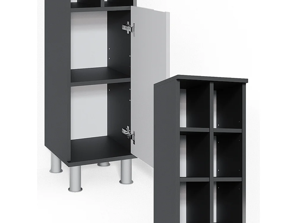 Midischrank weiß hochglanz 30x30x130.6 fynn