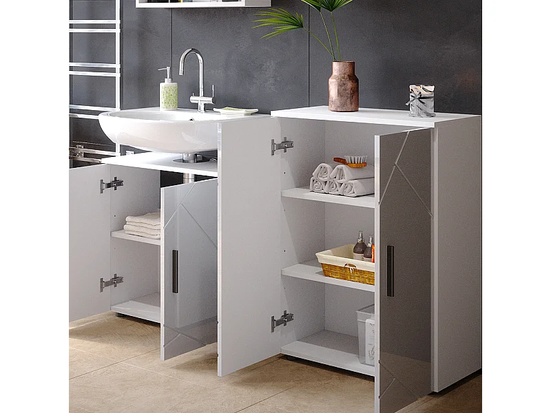 Midischrank weiß hochglanz 60x30x81 irma