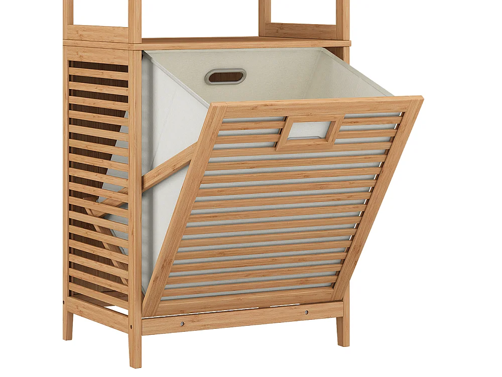 Mobiletto da bagno bambù 48.3x35.5x114 novaro