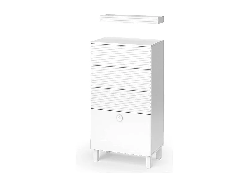 Midischrank weiß 60.2x37.2x113 sola