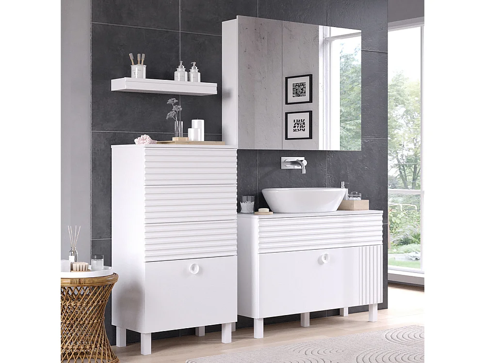 Midischrank weiß 60.2x37.2x113 sola