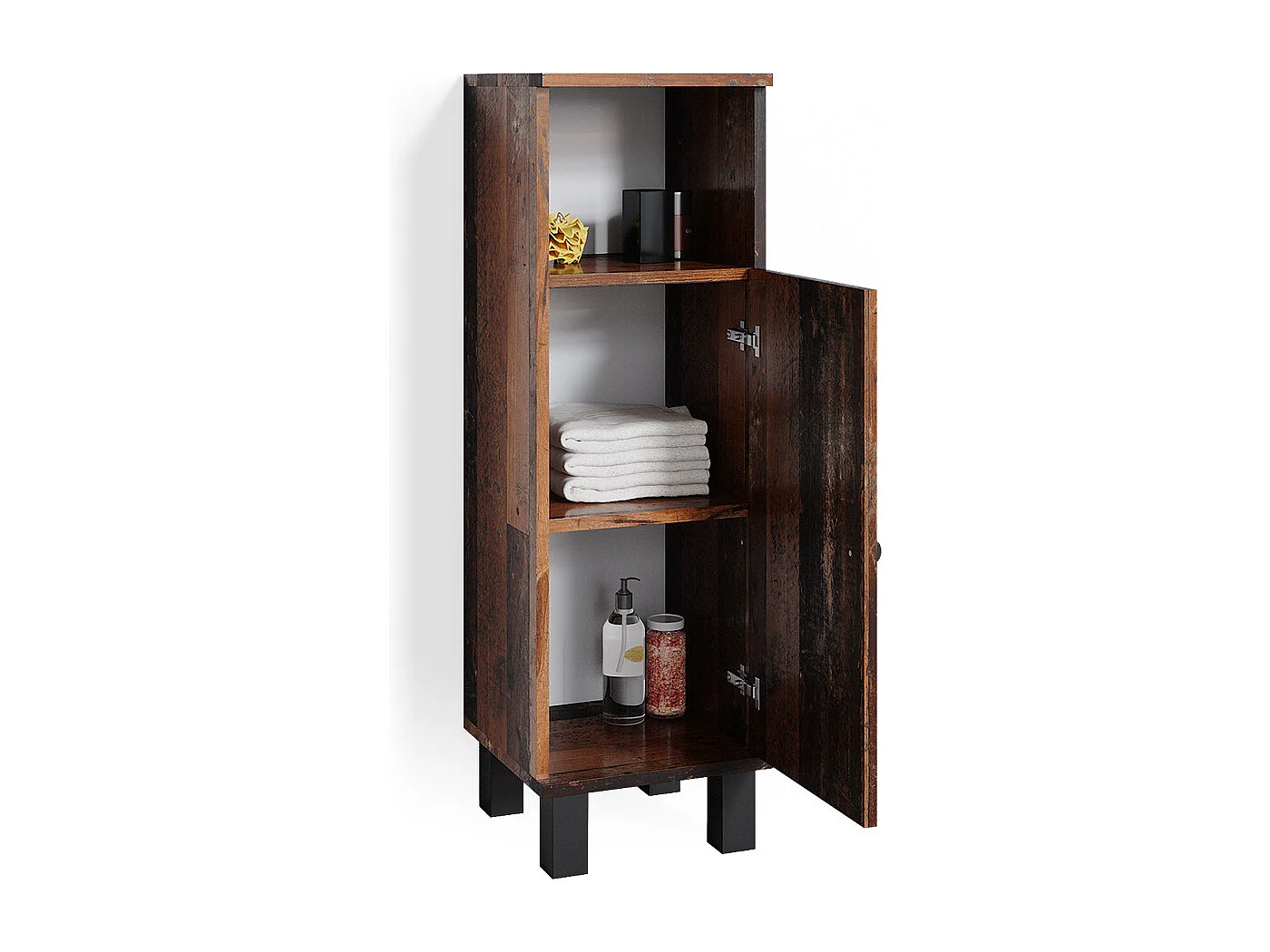 Midischrank eiche rustikal 30x30x95 fynn