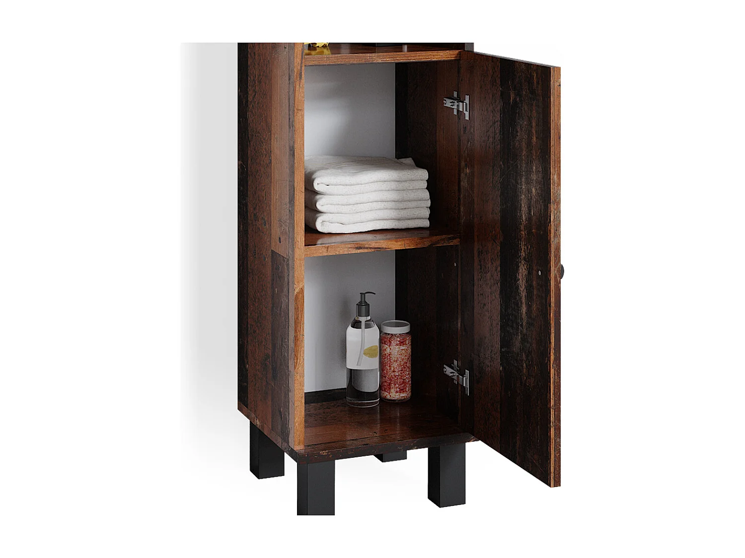 Meuble salle de bain chêne rustique 30x30x95 fynn