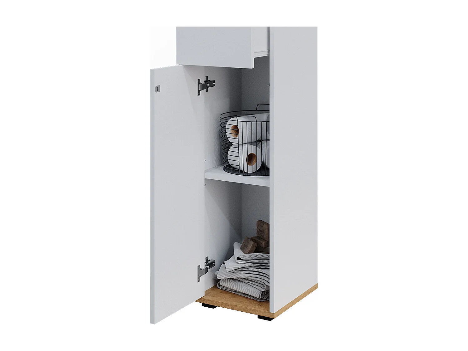 Midischrank weiß/artisan 30x30x97 didi