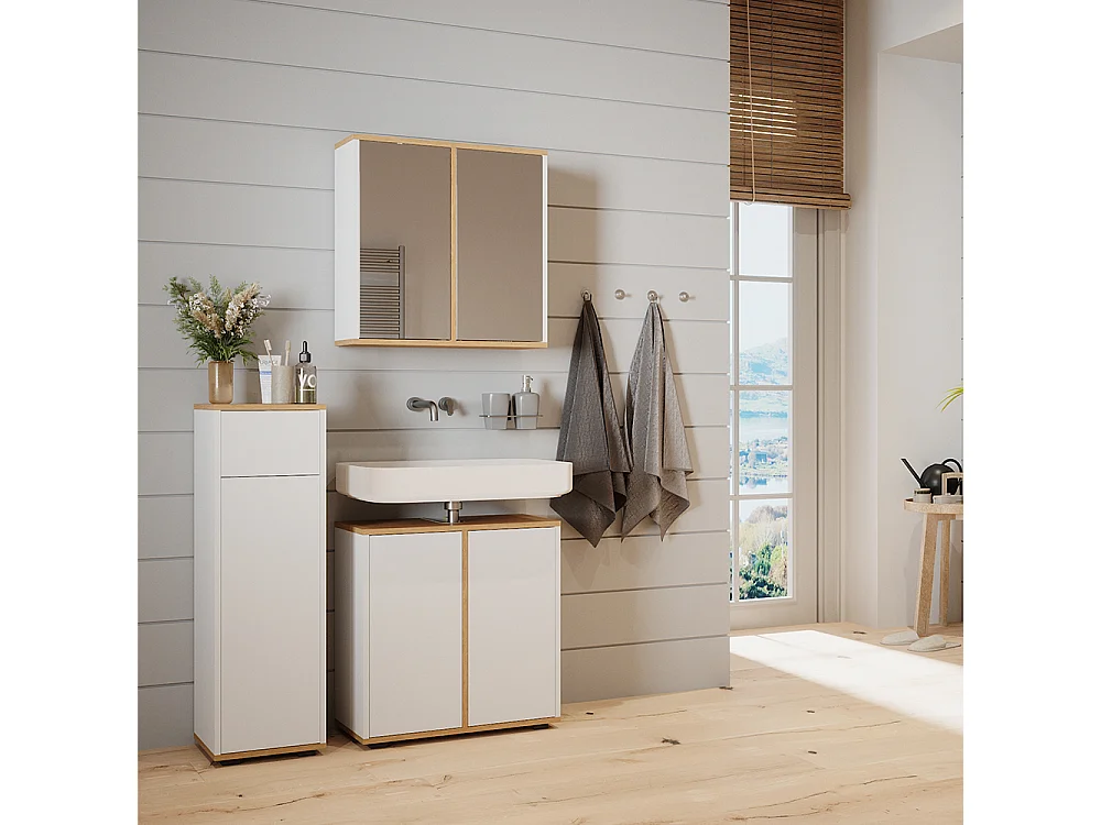 Armoire Midischrank blanc/artisan 30x30x97 didi