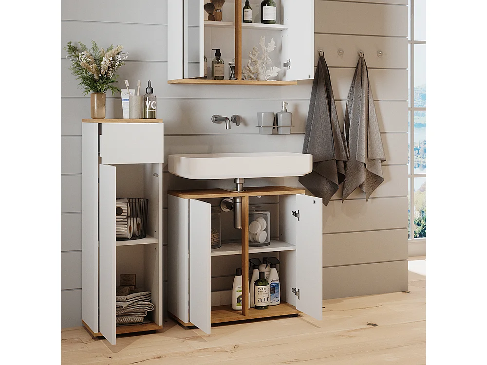 Armoire Midischrank blanc/artisan 30x30x97 didi