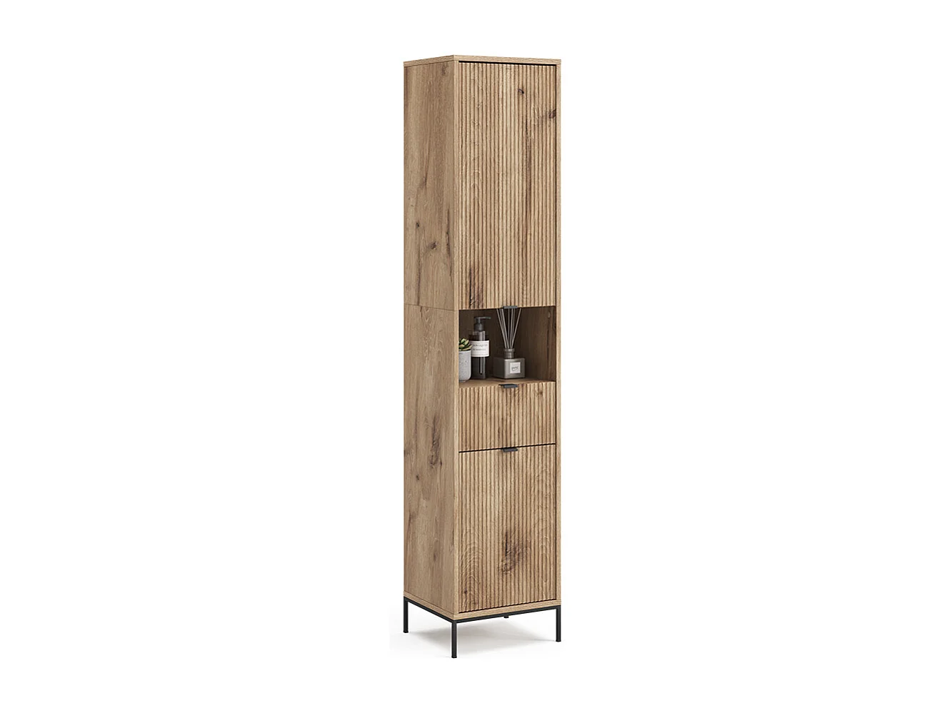 Armoire de salle de bain chêne viking 40x35x190 eliza