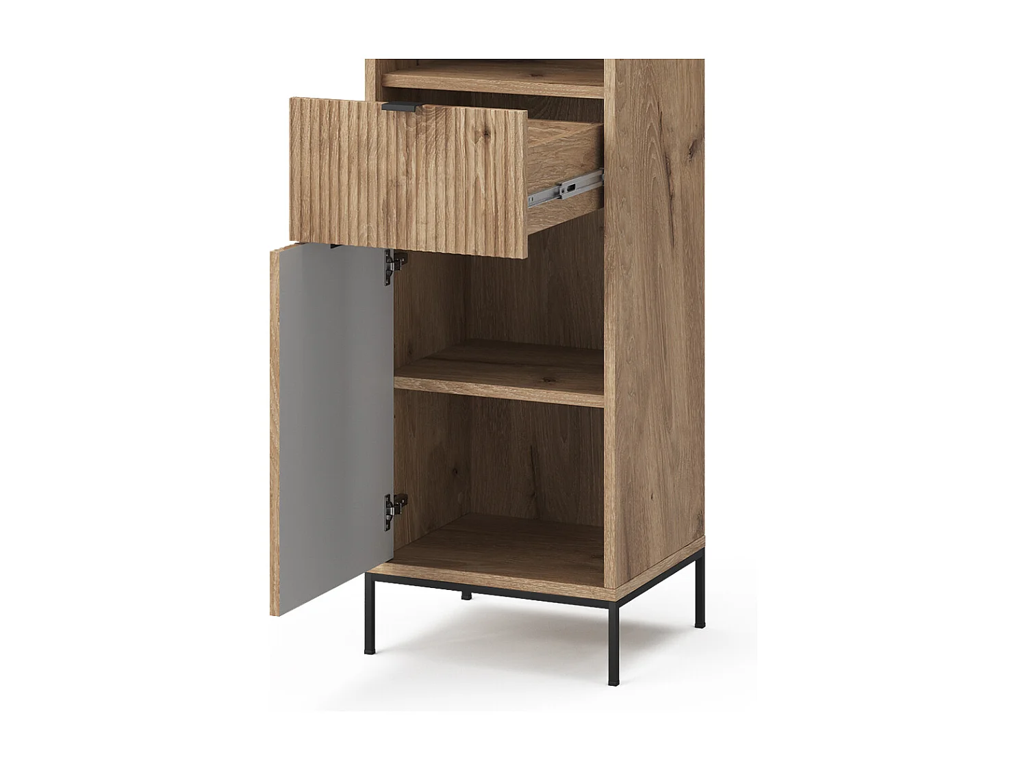 Armoire de salle de bain chêne viking 40x35x190 eliza