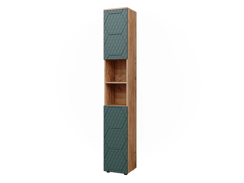 Badschrank  grün/goldkraft eiche 30x30x192 irma