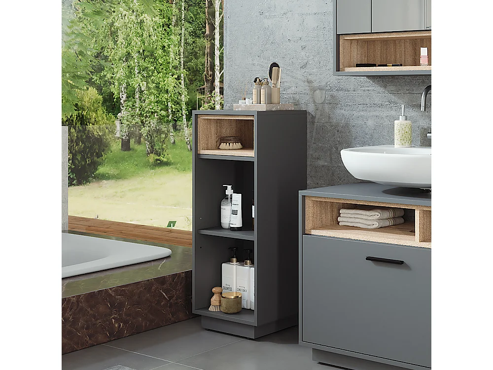 Armoire midish anthracite/sonoma 38x30x93 beatrice