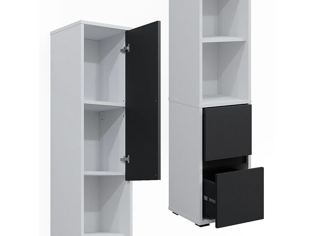 Wäscheschrank weiß 30.2x30.1x189 maltin
