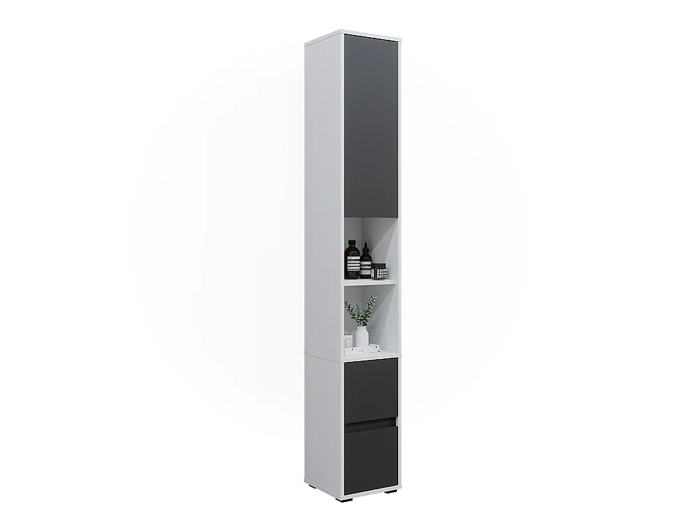 Wäscheschrank weiß 30.2x30.1x189 maltin