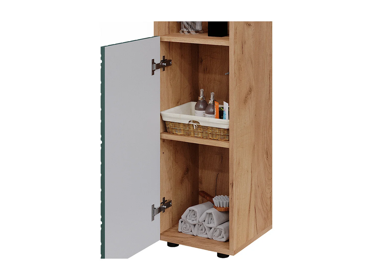 Midischrank grün/goldkraft eiche 30x30x95 irma