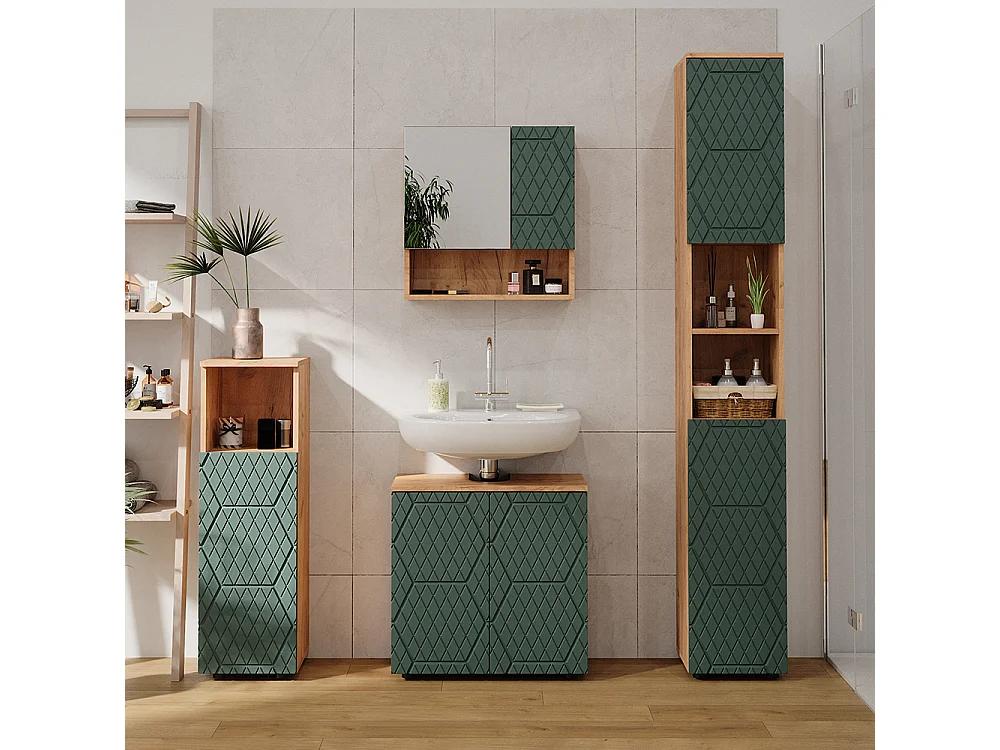 Armoire midisch vert/force de lor chêne 30x30x95 irma