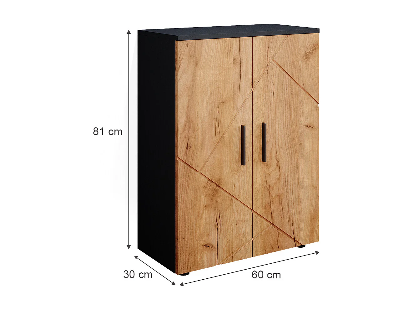 Szafka Midi antracyt/złoty dąb 60x30x81 irma