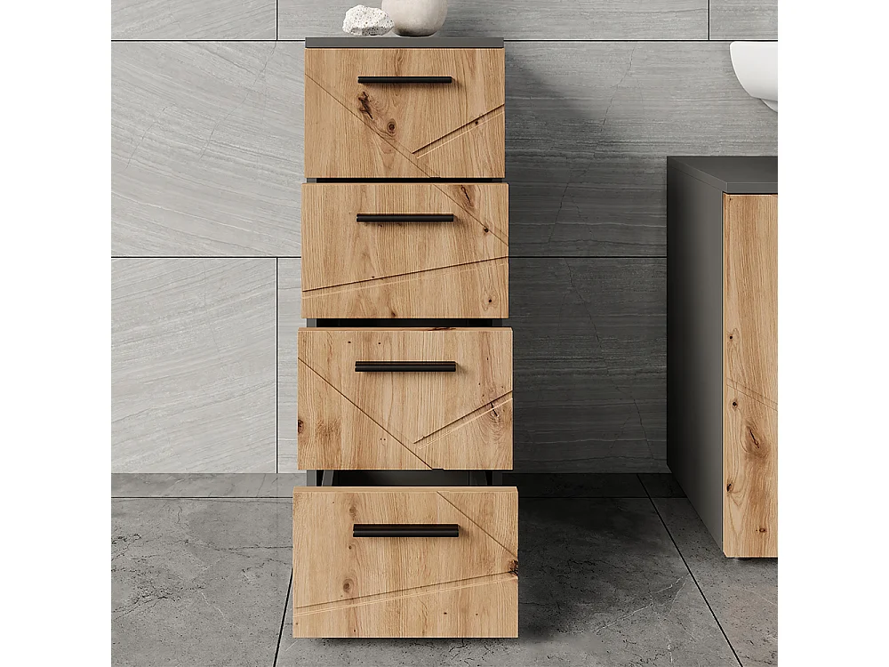 Midischrank anthrazit/artisan 30x30x81 irma