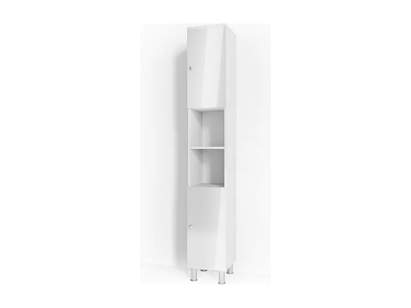 Badschrank weiß hochglanz 30x30x190 fynn