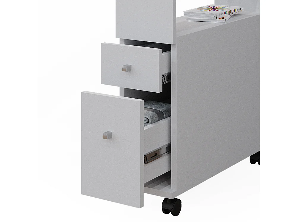 Badschrank weiß 17.6x52.8x61.6 fynn