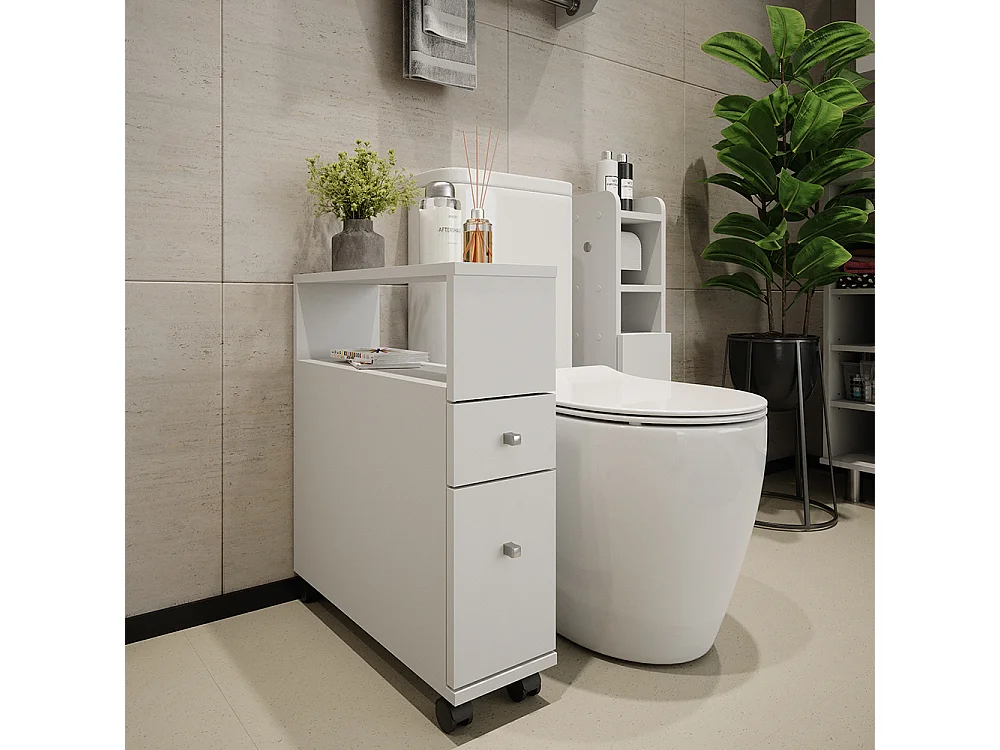 Meuble salle de bain blanc 17.6x52.8x61.6 fynn