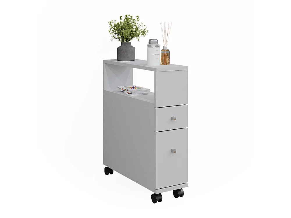 Badschrank weiß 17.6x52.8x61.6 fynn