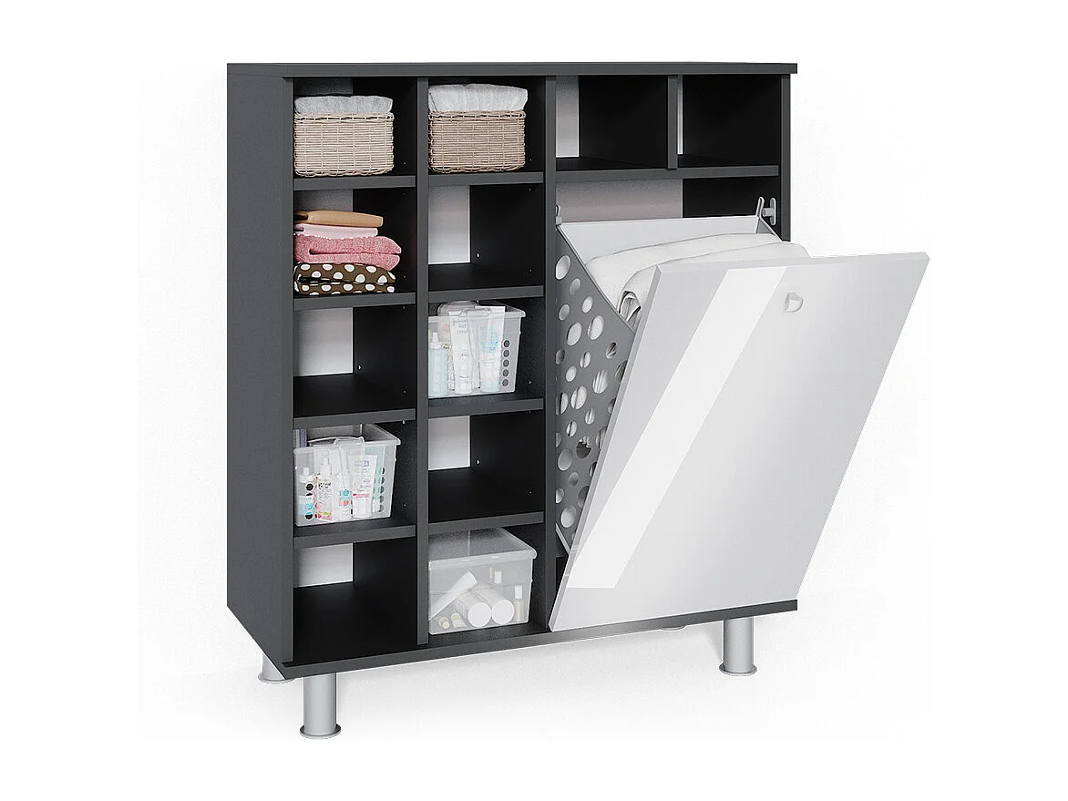 Badkamerkast wit hoogglans 78.4x34x91.6 fynn