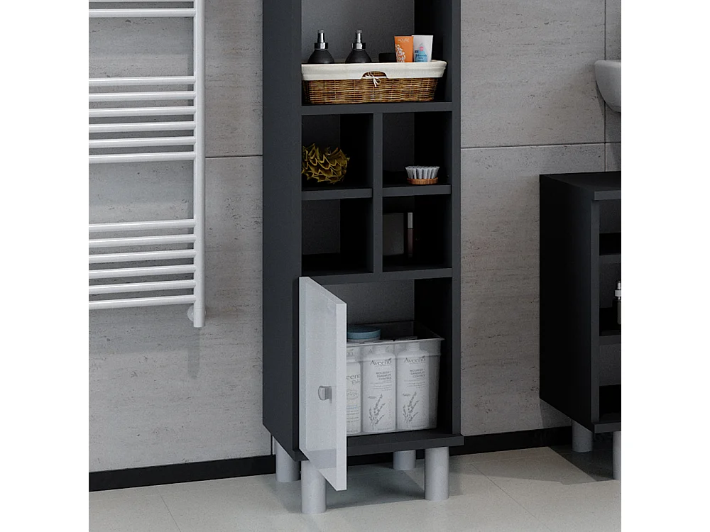 Midischrank weiß hochglanz 30x30x130.6 fynn