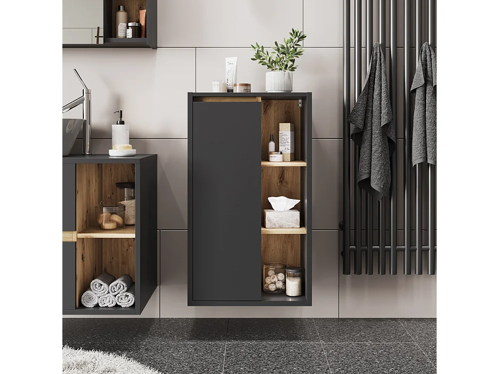 Midischrank grau/artisan 50x33x86 viola