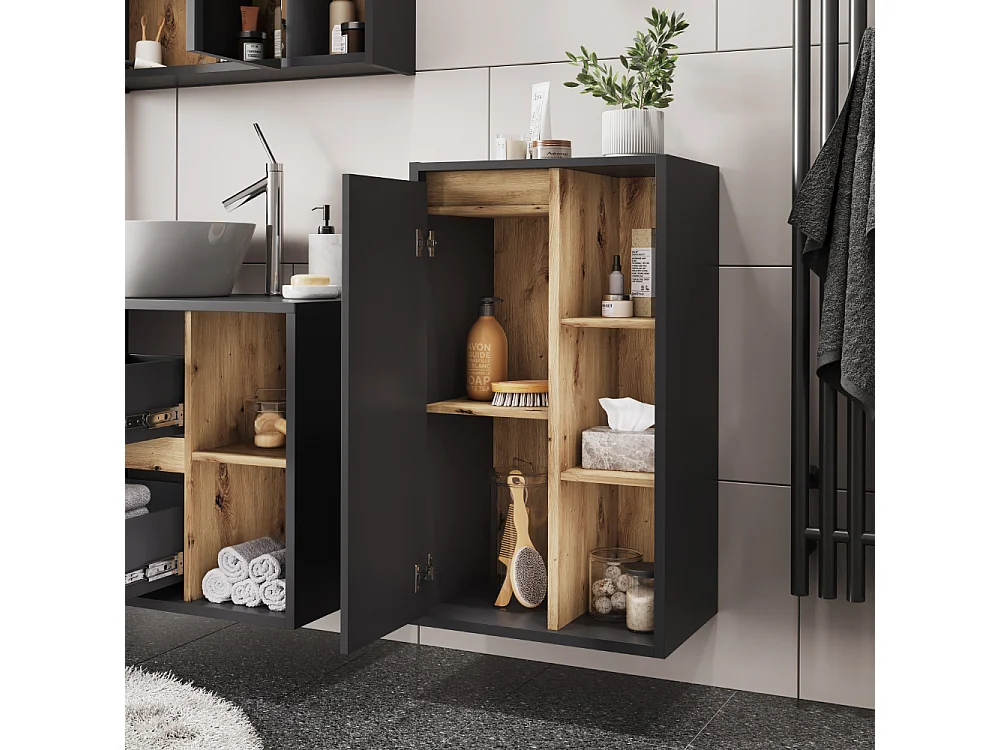 Midischrank grau/artisan 50x33x86 viola