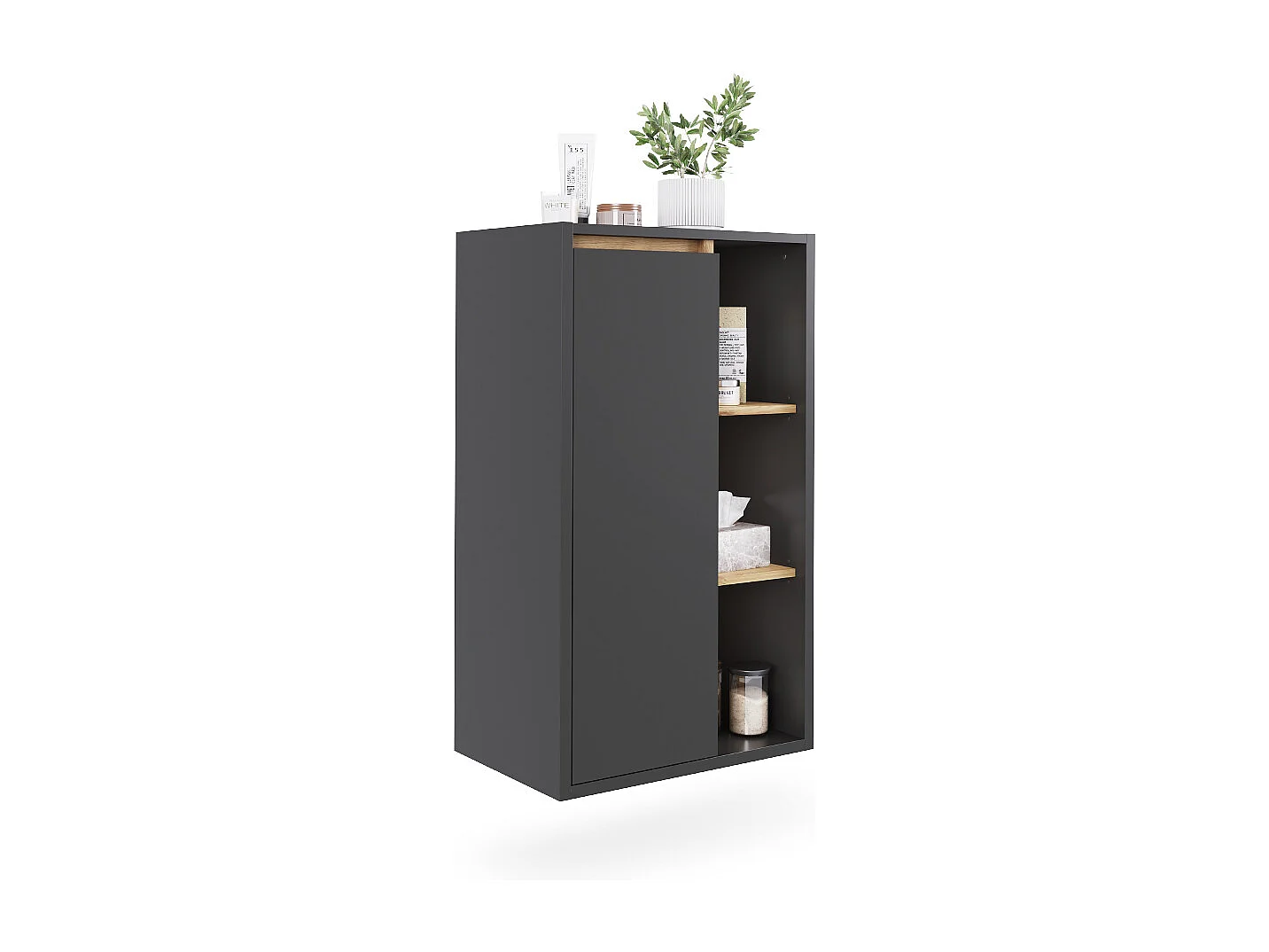 Midischrank grau/artisan 50x33x86 viola