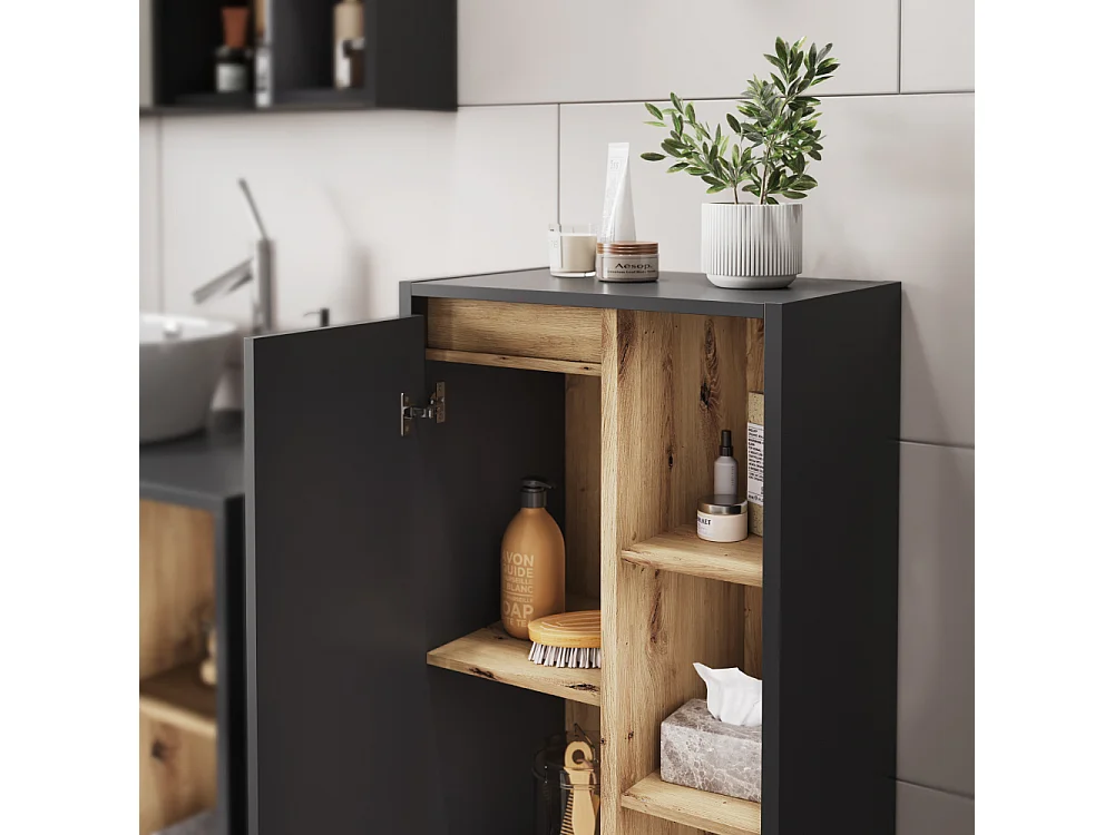 Armoire Midischrank gris/artisan 50x33x86 viola