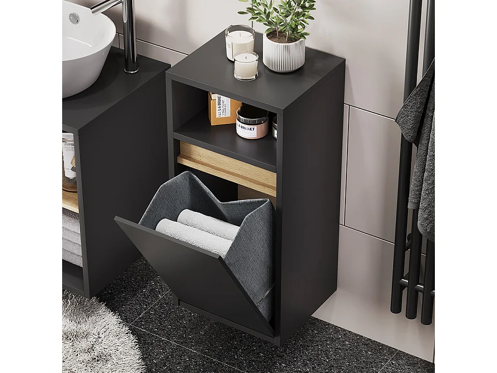 Bathroom cabinet gray/artisan 38x33x80 viola