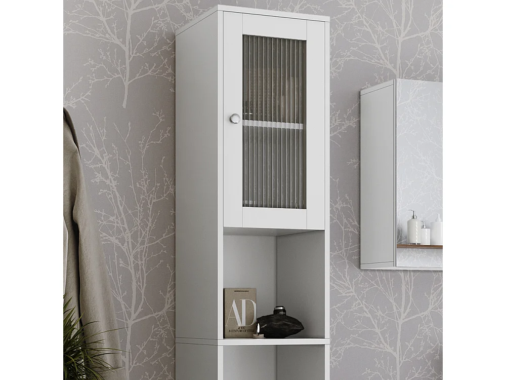 Armoire de salle de bain blanc 30x30x171.5 malte