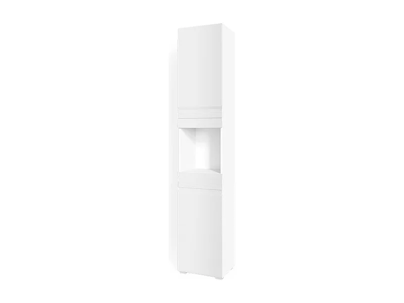 Meuble salle de bain blanc haute brillance 36.4x31x190.5 fredd