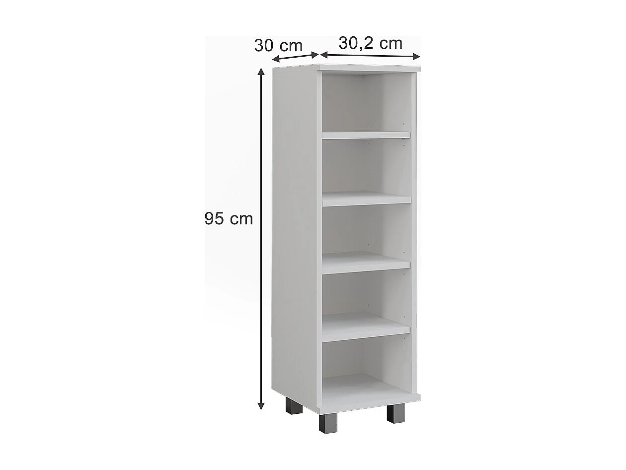 Armoire Midischrank blanc 30.2x30x95 ilias