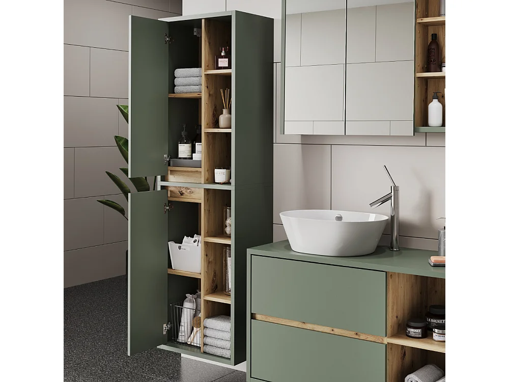 Hochschrank grün/anthrazit 50x33x170 viola