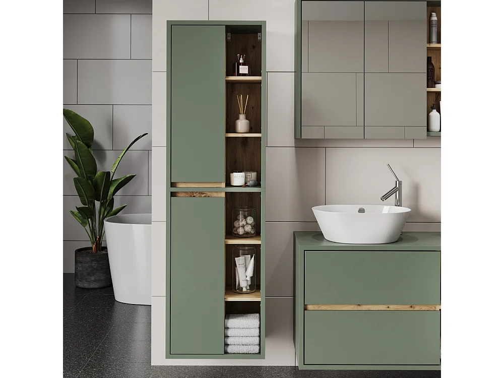 Armoire haute vert/anthracite 50x33x170 viola