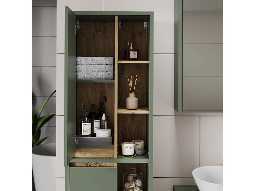 Armoire haute vert/anthracite 50x33x170 viola