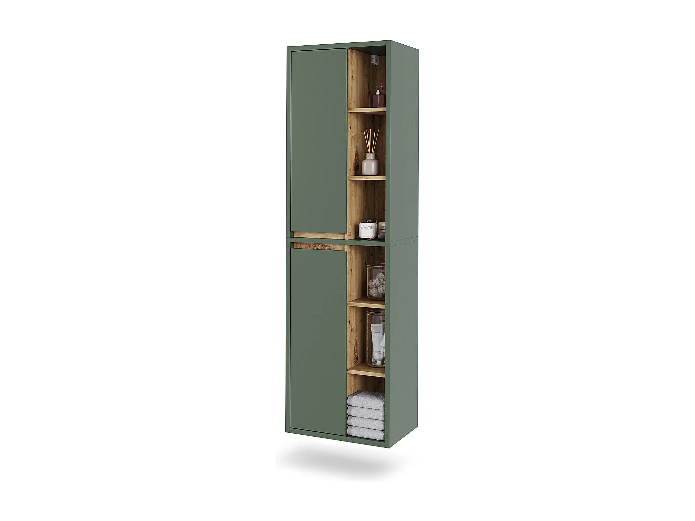 Armoire haute vert/anthracite 50x33x170 viola