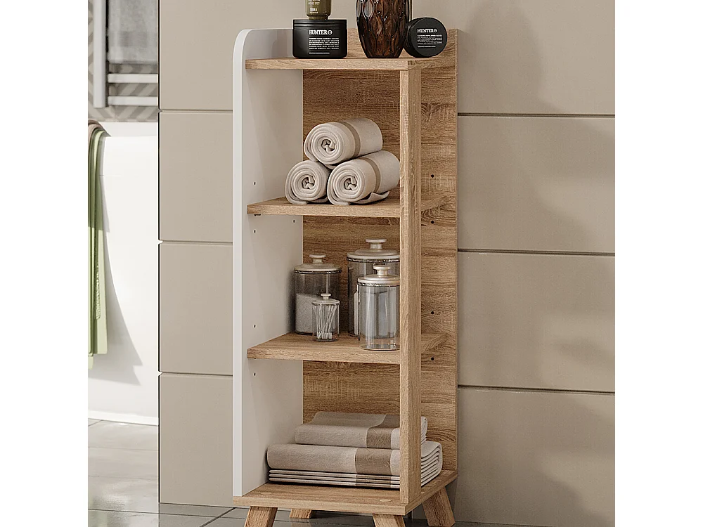 Mobiletto midi sonoma/bianco 30x35x90 karen