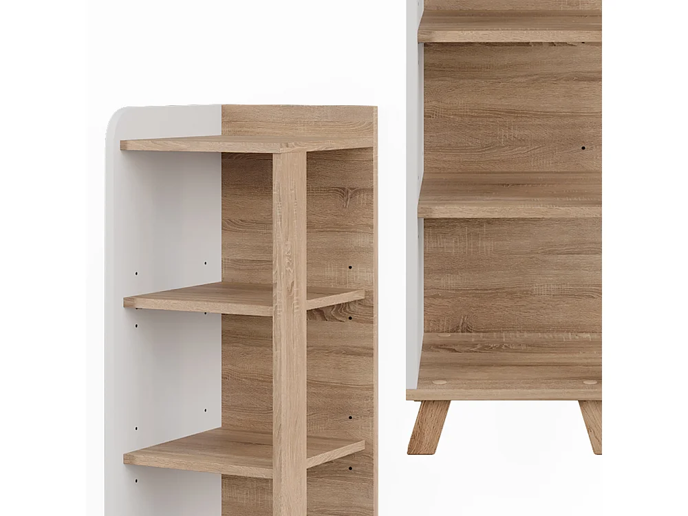 Mobiletto midi sonoma/bianco 30x35x90 karen