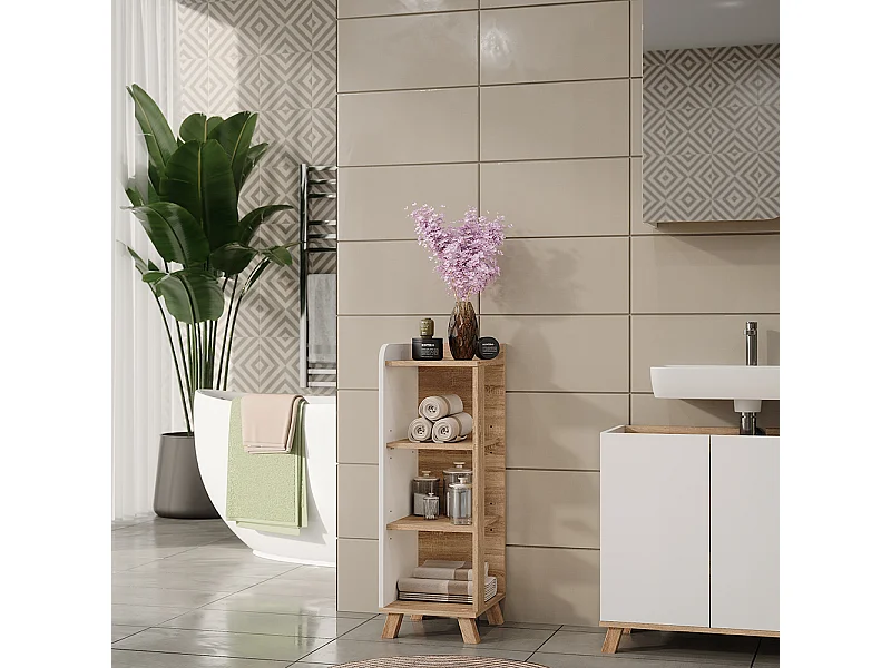 Armoire Midisch sonoma/blanc 30x35x90 karen