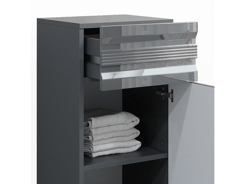 Midischrank anthrazit hochglanz 36.4x31x79 fredd