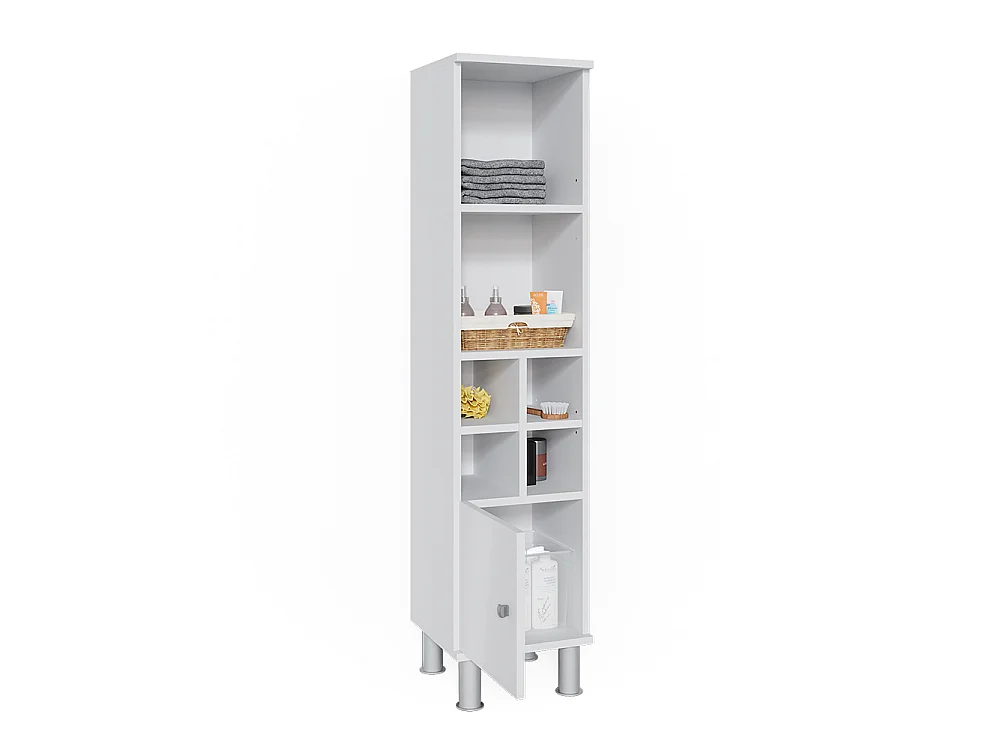 Meuble salle de bain blanc 30x30x130.6 fynn